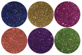 holo laser glitter poeder 12 kleuren