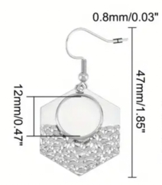 set oorbellen zeshoek (31)