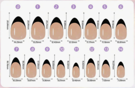 soft gel tips almond french black