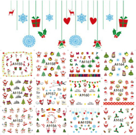 12 kerst water decals serie (A1)