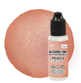 Couture Creations Alcohol Ink Glitter Accents Peach 12ml