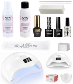 BIAB starterkit gel in bottle met lamp