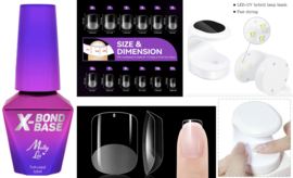 soft gel tips kit x short square 240 st.