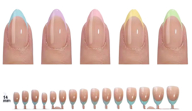 soft gel tips french almond 5 kleuren (150 stuks)