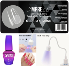 starterset soft gelnagels tips medium almond