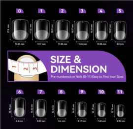 soft gel tips kit x short square 240 st.