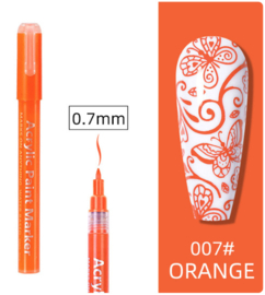 nailart pen oranje