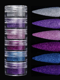 glitter torentje purple/blue