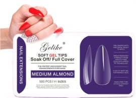 soft gel tips 550 st. medium almond