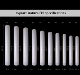 square tips extra lang natural