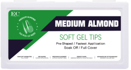 soft gel tips medium almond 550 st.