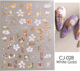 laser sticker CJ-028 gold white