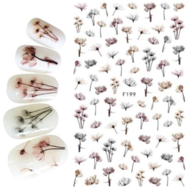 nagelstickers flowers F199