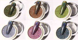 solid holo laser glitter poeder set 1