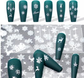 kerst sticker set 12 stuks - kleur kiezen