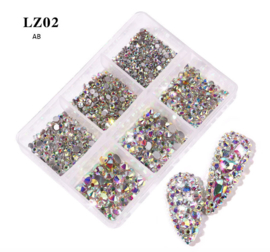 strass steentjes six box crystal AB (02)