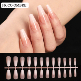 french tips coffin ombre