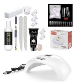 polygel kit met uv/led lamp 48 watt