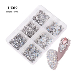 strass steentjes six box white opal (09)