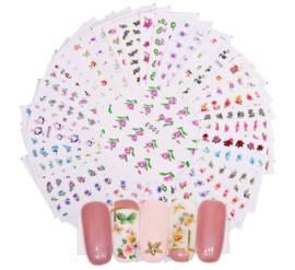 water decals set flower serie 1000 (1) 10 stuks