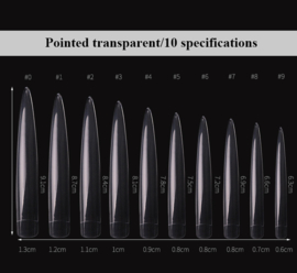 stiletto tips extra lang clear