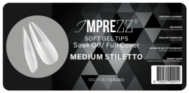 soft gel tips medium stiletto 550 st. (IP)