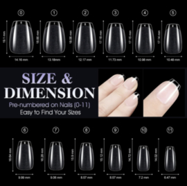 soft gel tips kit x short coffin 240 st.