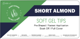 soft gel tips kit short almond 240 st.