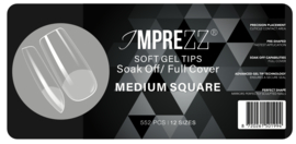 soft gel tips medium square 550 st. (IP)
