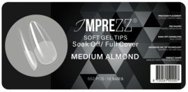 soft gel tips medium almond 550 st. (IP)