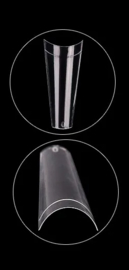 half well tips coffin ballerina clear 500 stuks