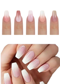 soft gel tips ombre coffin 150 stuks
