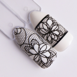 waterdecal set lace black 40 stuks