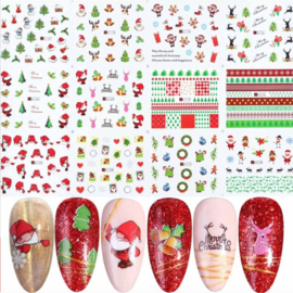 12 kerst water decal stickers (A3)