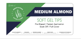 soft gel tips medium almond 240 st.