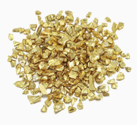 crushed glass gold +/- 10 gram