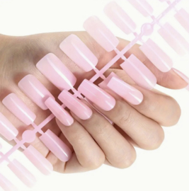 soft gel tips pink square glossy 120 st.