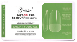 soft gel tips short squoval