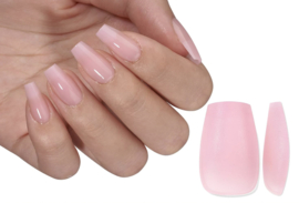 soft gel tips coffin pink (4)