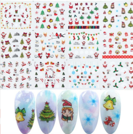 12 kerst water decals serie (A1)