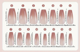 soft gel tips ombre coffin 150 stuks