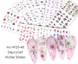 waterdecals MJ serie 24 stuks