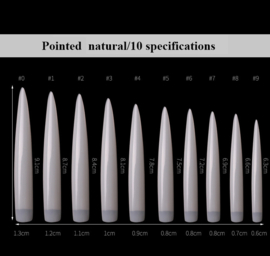 stiletto tips extra lang natural