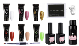 polygel kit 15ml - 6 kleuren