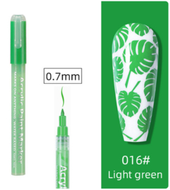 nailart pen licht groen