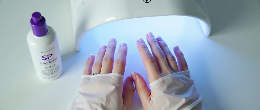 Nagels onder een LED of UV lamp