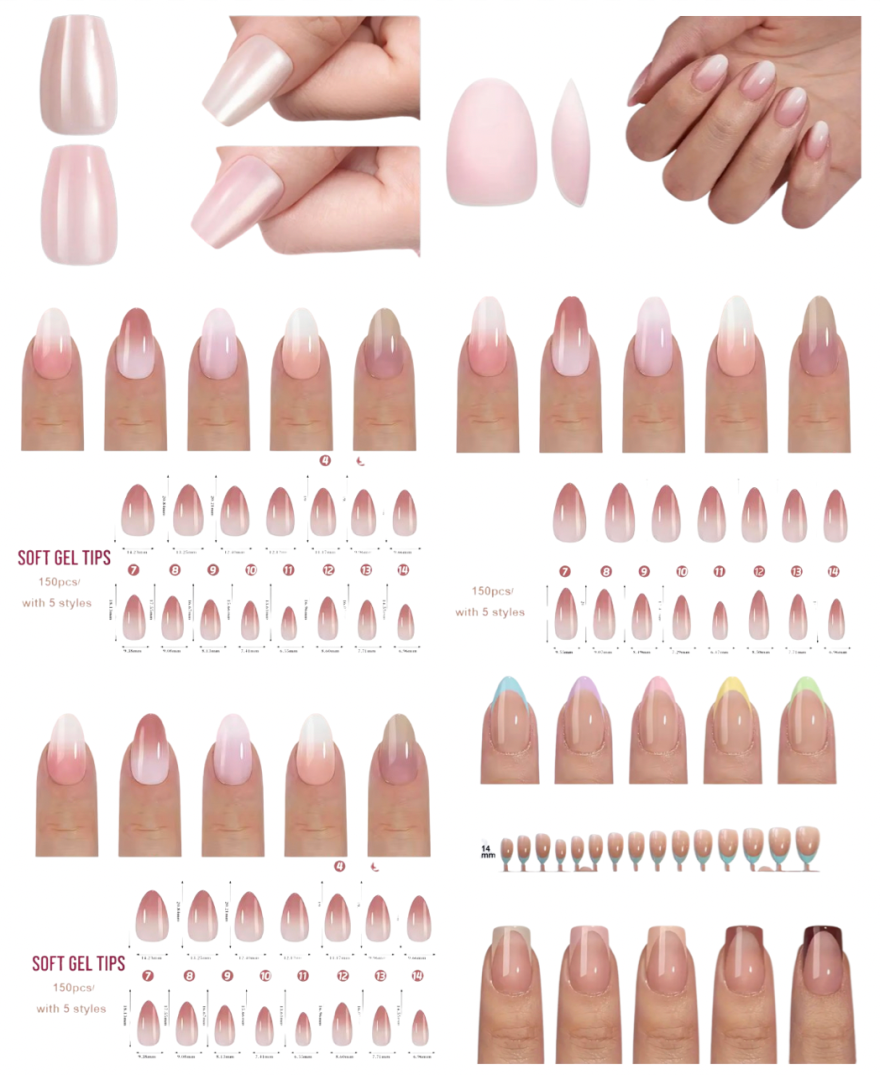 color soft gel tips