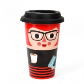 ingela travel mug lady