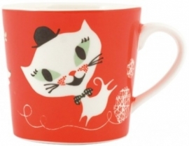 porcelain mug cat