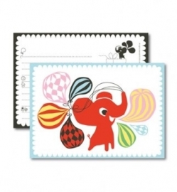 littlephant  A5 kaart olifant en ballonnen